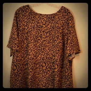 Aiv & Viv Leopard Print Blouse With Crossover Back